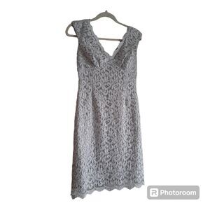 Spiegel mid mod silver lace dress